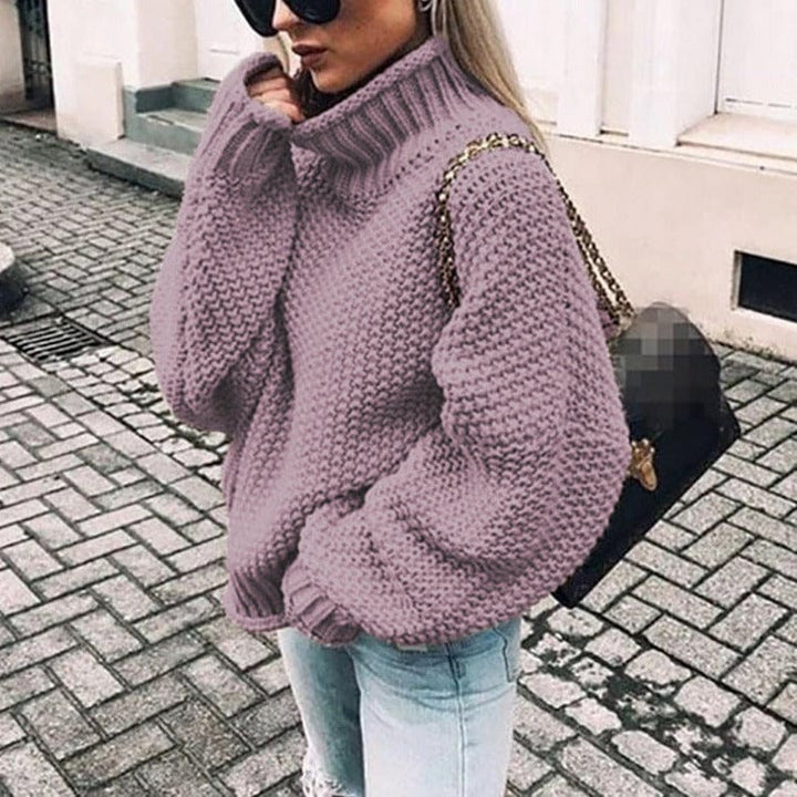 Thordisa | Oversized Damen Rollkragen Strickpullover