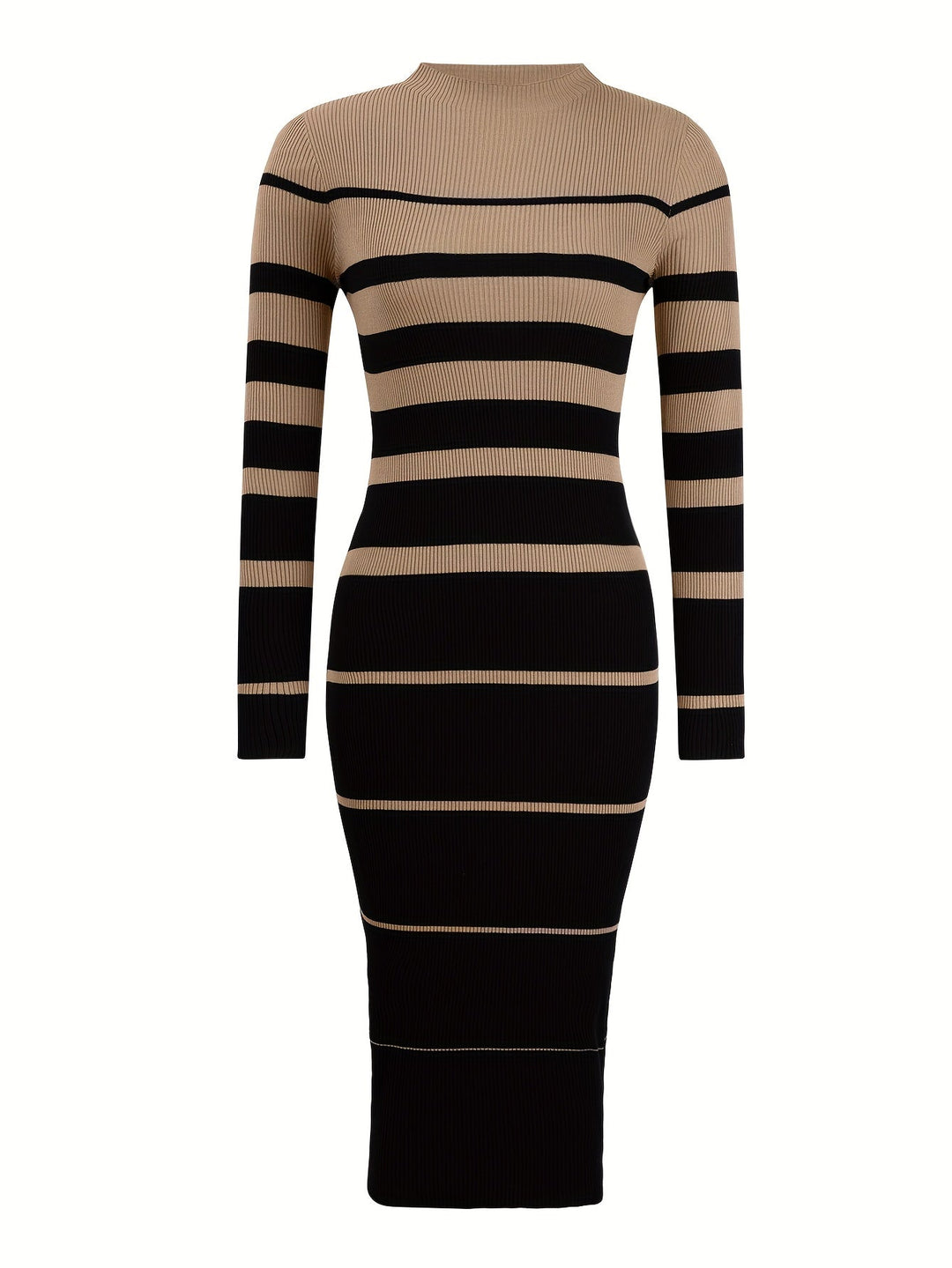 Tordis | Damen Langarm-Strickkleid mit Streifen