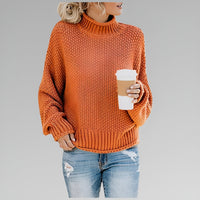 Ulfhild | Damen Oversized Strickpullover mit Stehkragen
