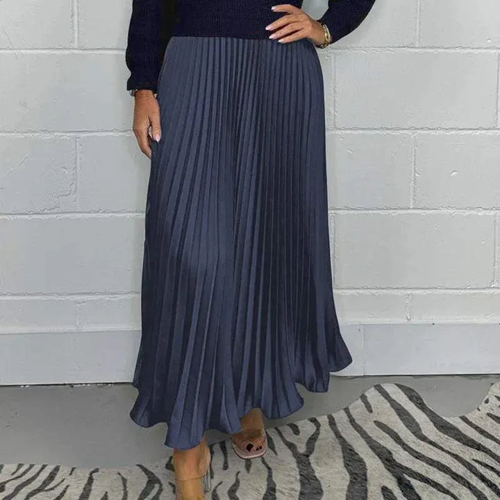 Valdrika | Midi Strickkleid für Damen mit Plisseerock