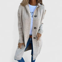 Vrenike | Damen Hoodie-Strickjacke in Langform