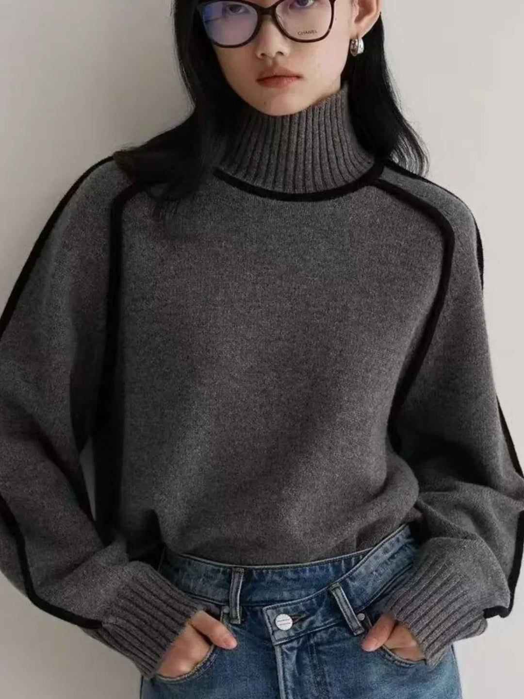 Walpurga | Damen Strickpullover mit Rollkragen