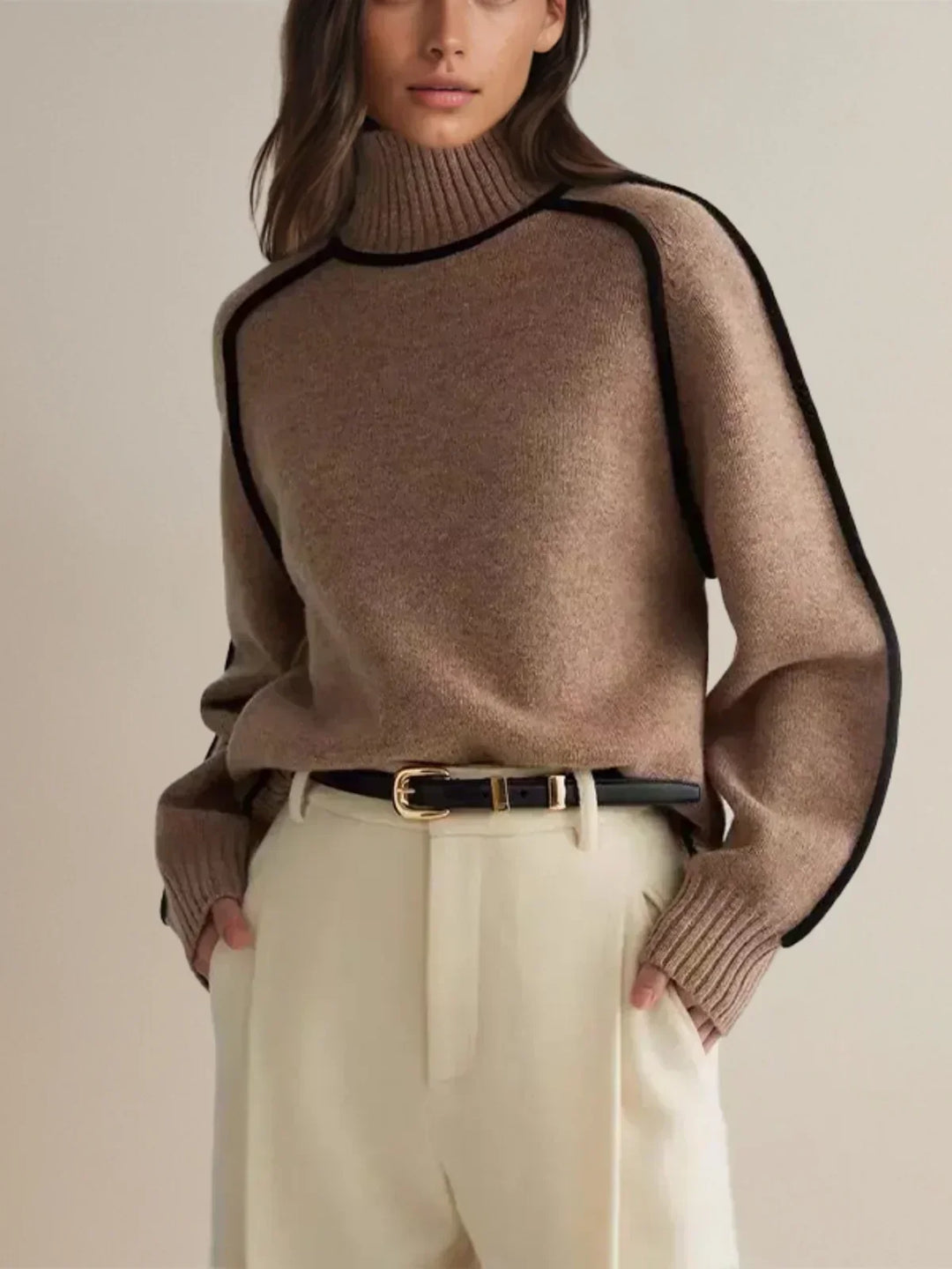 Walpurga | Damen Strickpullover mit Rollkragen