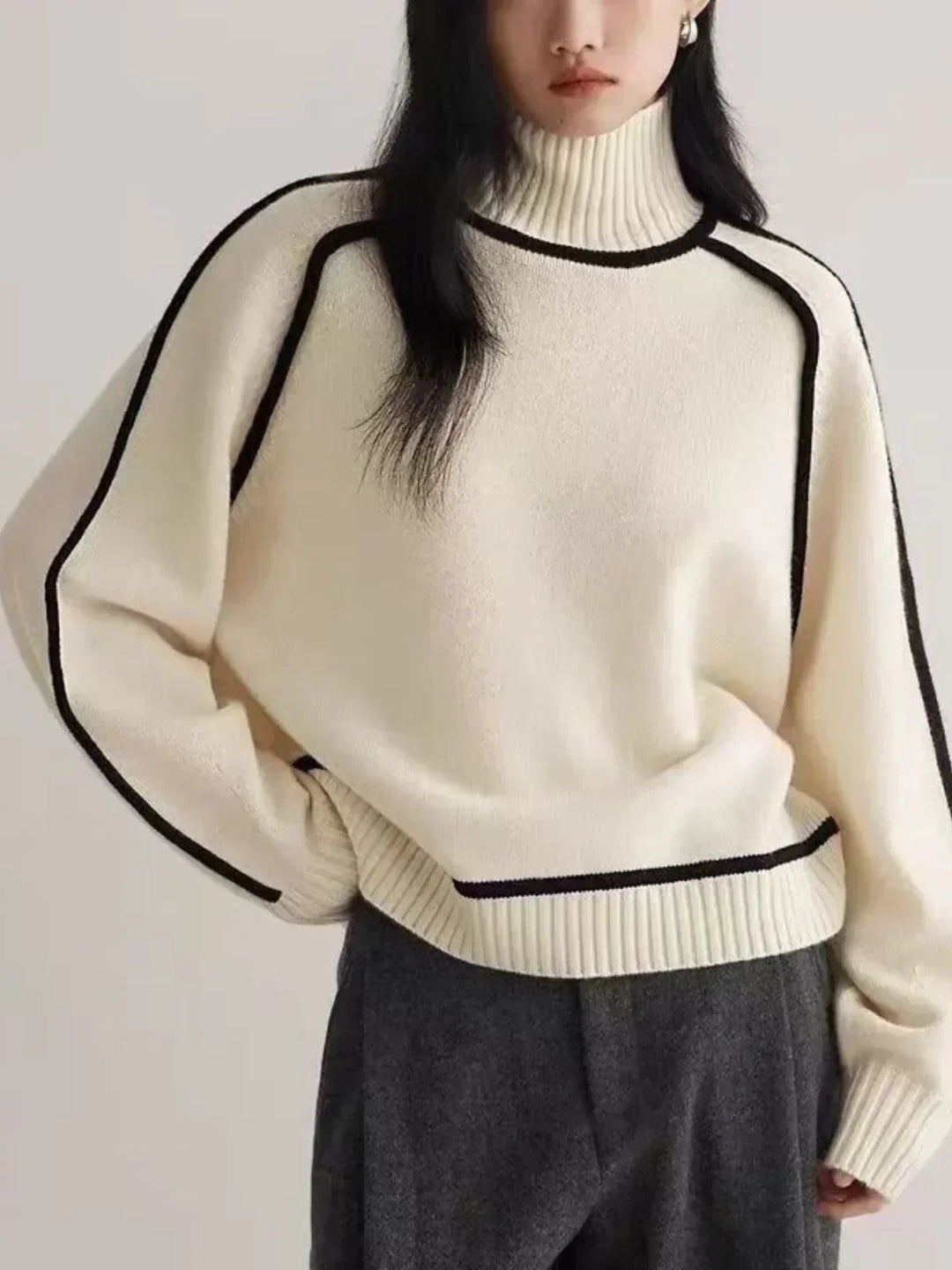 Walpurga | Damen Strickpullover mit Rollkragen