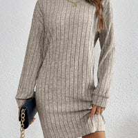 Wiberna | Damen Langarm Strickkleid mit Rippenmuster