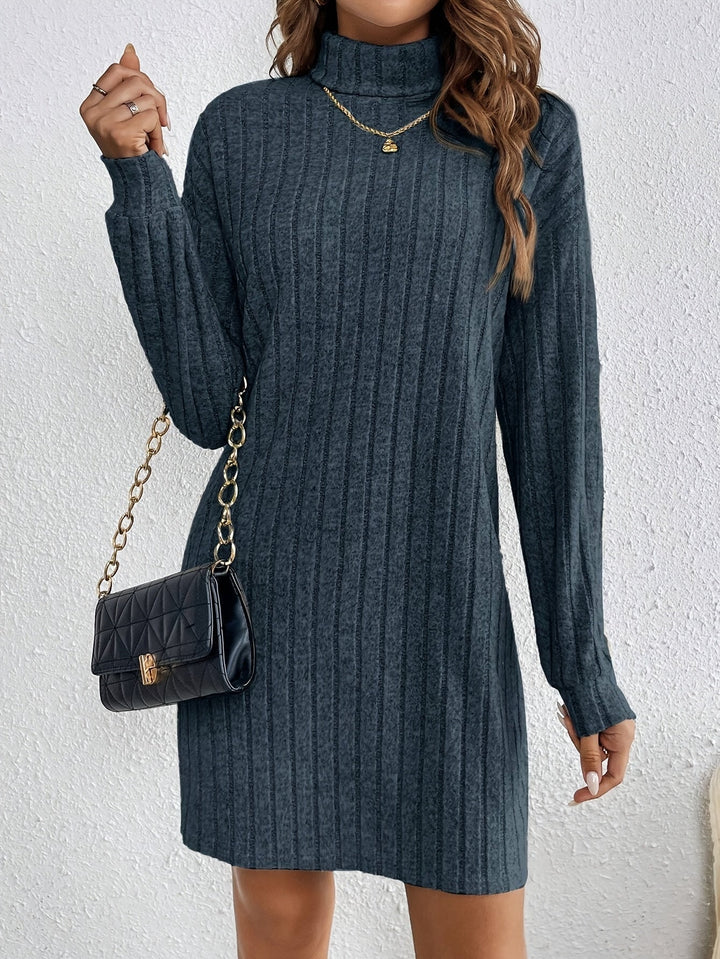 Wiberna | Damen Langarm Strickkleid mit Rippenmuster