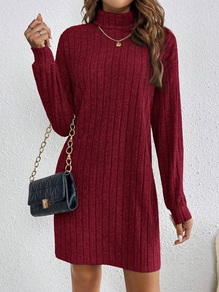 Wiberna | Damen Langarm Strickkleid mit Rippenmuster