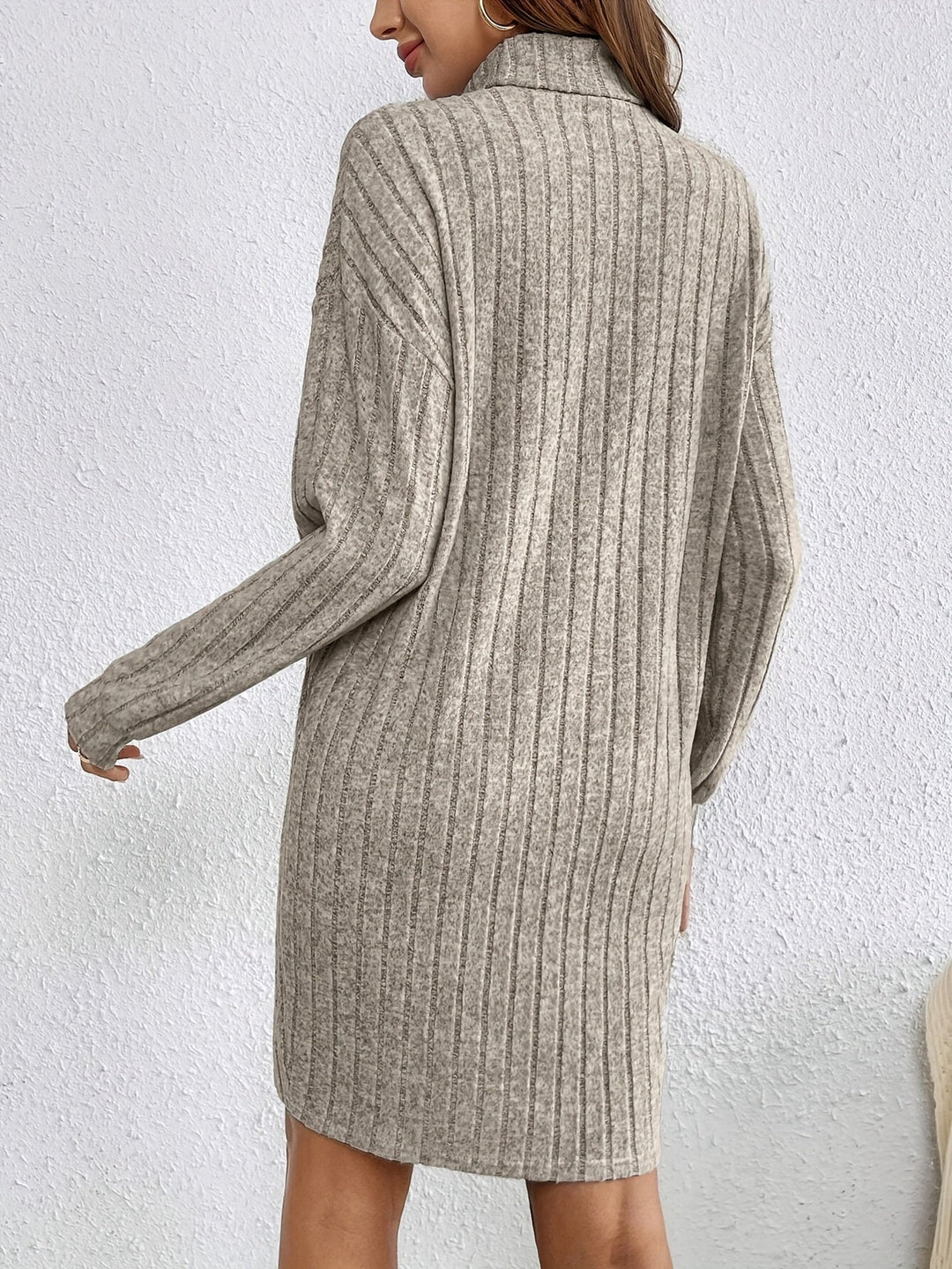 Wiberna | Damen Langarm Strickkleid mit Rippenmuster