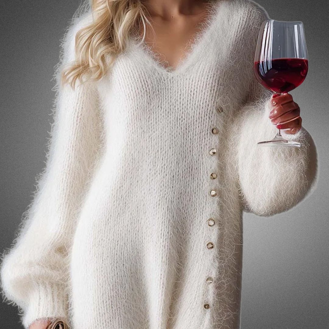 Wiberna | Damen Oversize Maxi Strickkleid für den Winter