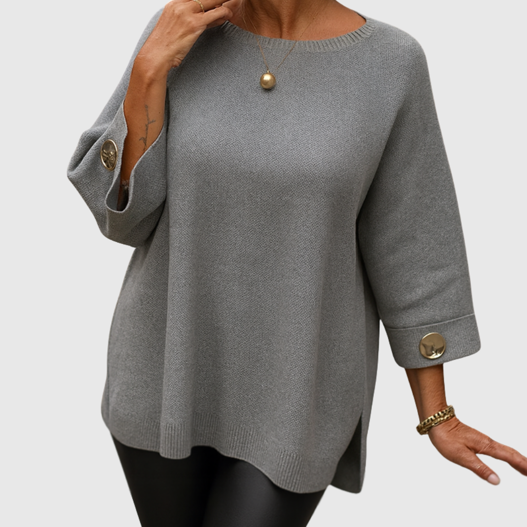Wiltje | Oversized Rundhals-Strickpullover für Damen