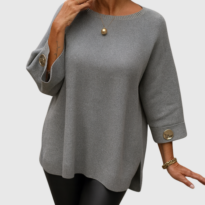 Wiltje | Oversized Rundhals-Strickpullover für Damen