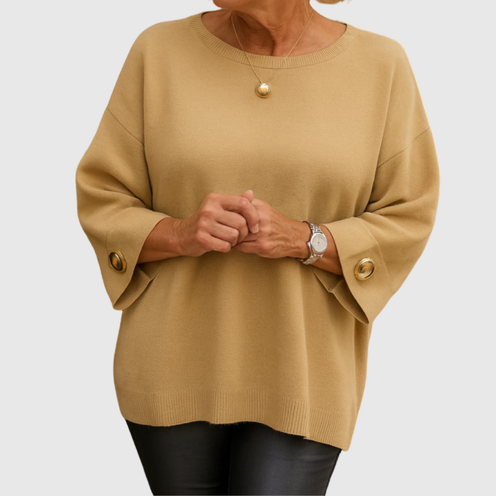 Wiltje | Oversized Rundhals-Strickpullover für Damen