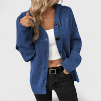 Wiltrud | Oversized Damen Strickjacke mit Knöpfen