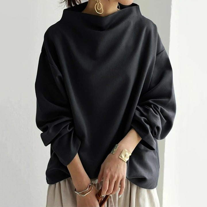 Wulfhei | Damen Oversized Pullover in Schwarz