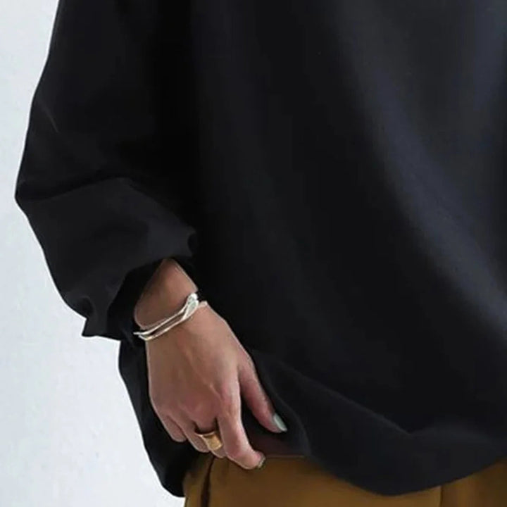Wulfhei | Damen Oversized Pullover in Schwarz