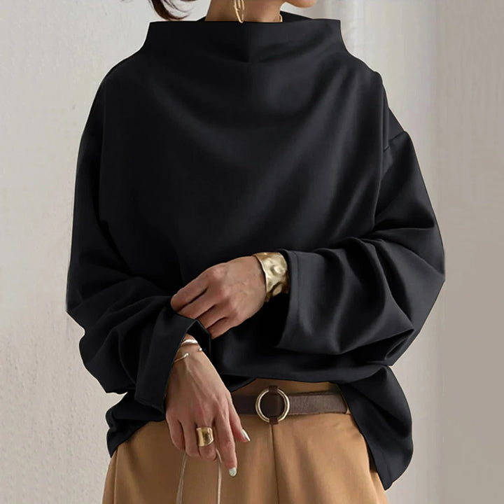 Wulfhei | Damen Oversized Pullover in Schwarz