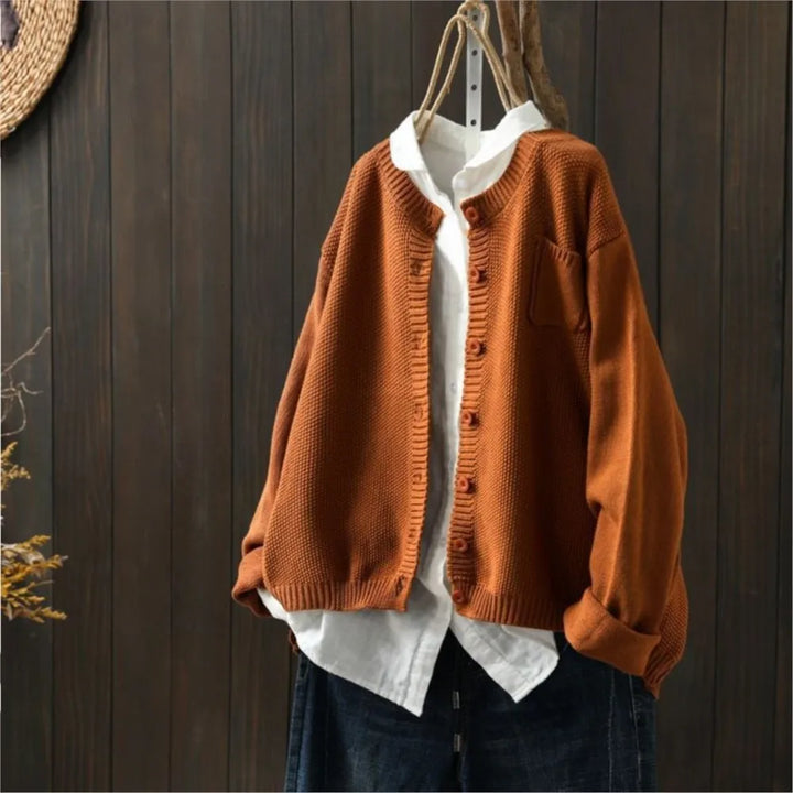 Wulfina | Damen Strickjacke mit Lässiger Passform