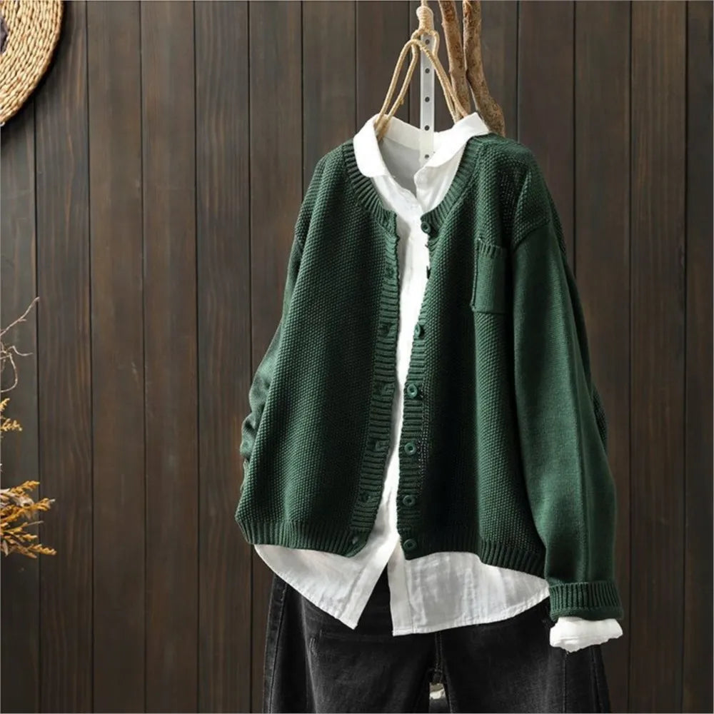 Wulfina | Damen Strickjacke mit Lässiger Passform