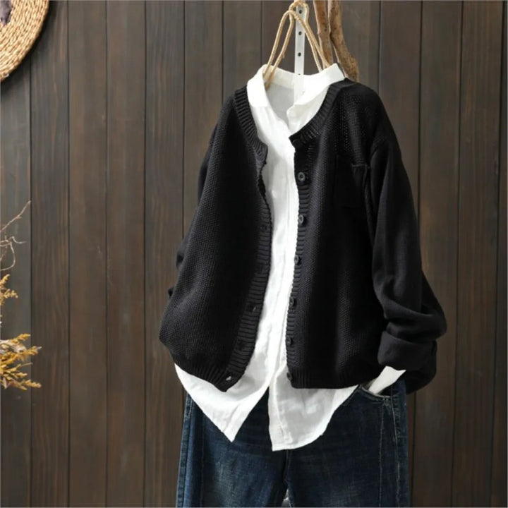Wulfina | Damen Strickjacke mit Lässiger Passform