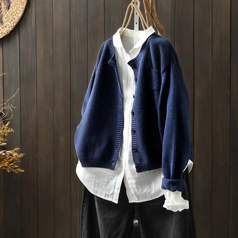 Wulfina | Damen Strickjacke mit Lässiger Passform