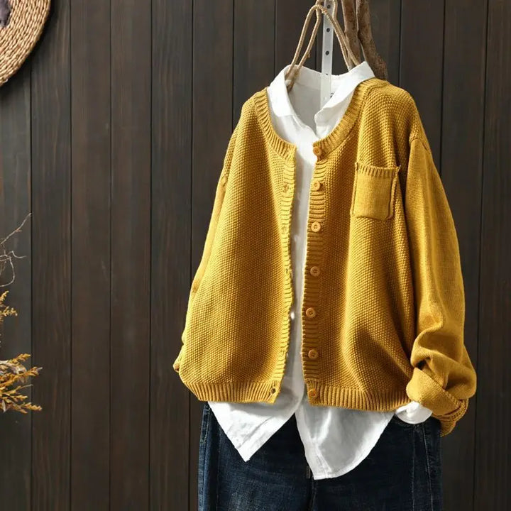 Wulfina | Damen Strickjacke mit Lässiger Passform