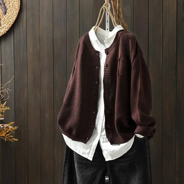 Wulfina | Damen Strickjacke mit Lässiger Passform
